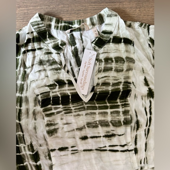 NEW Soft Surroundings Melody Maxi Dress Green Tye Die-Size Medium - Picture 4 of 11